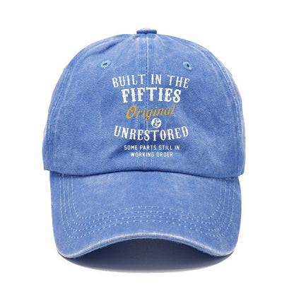 Men Women Fashion Casual Vintage Solid Color Letter Cap