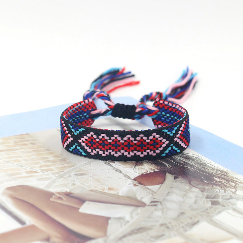 Bohemian Vintage Hand Woven Embroidery Bracelet