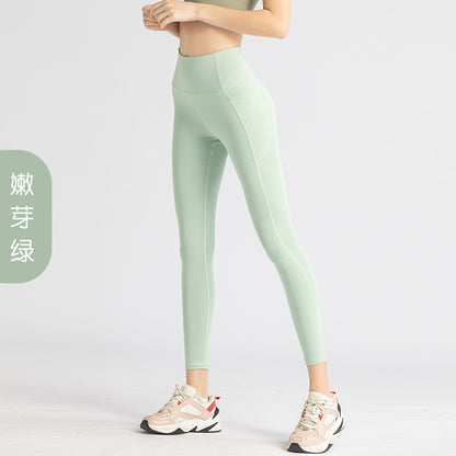 Women Fashion Yoga Solid Color Sports Leggings