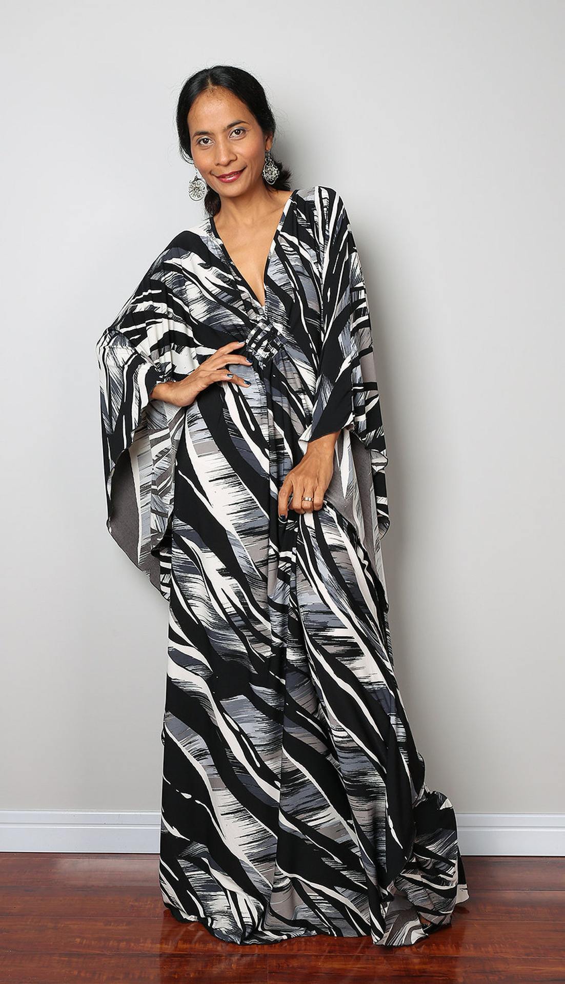 Robe de plage ample en polyester imprimé