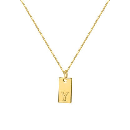 Collar con colgante de letra inglesa sencilla a la moda para mujer