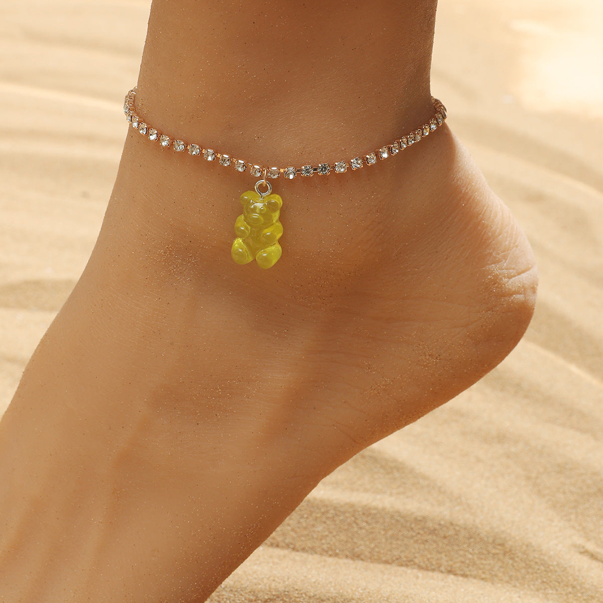 Fashion Multicolor Cartoon Bear Anklet