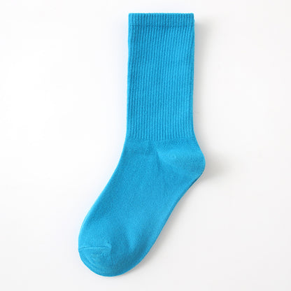 Calcetines finos de algodón de color liso para mujer