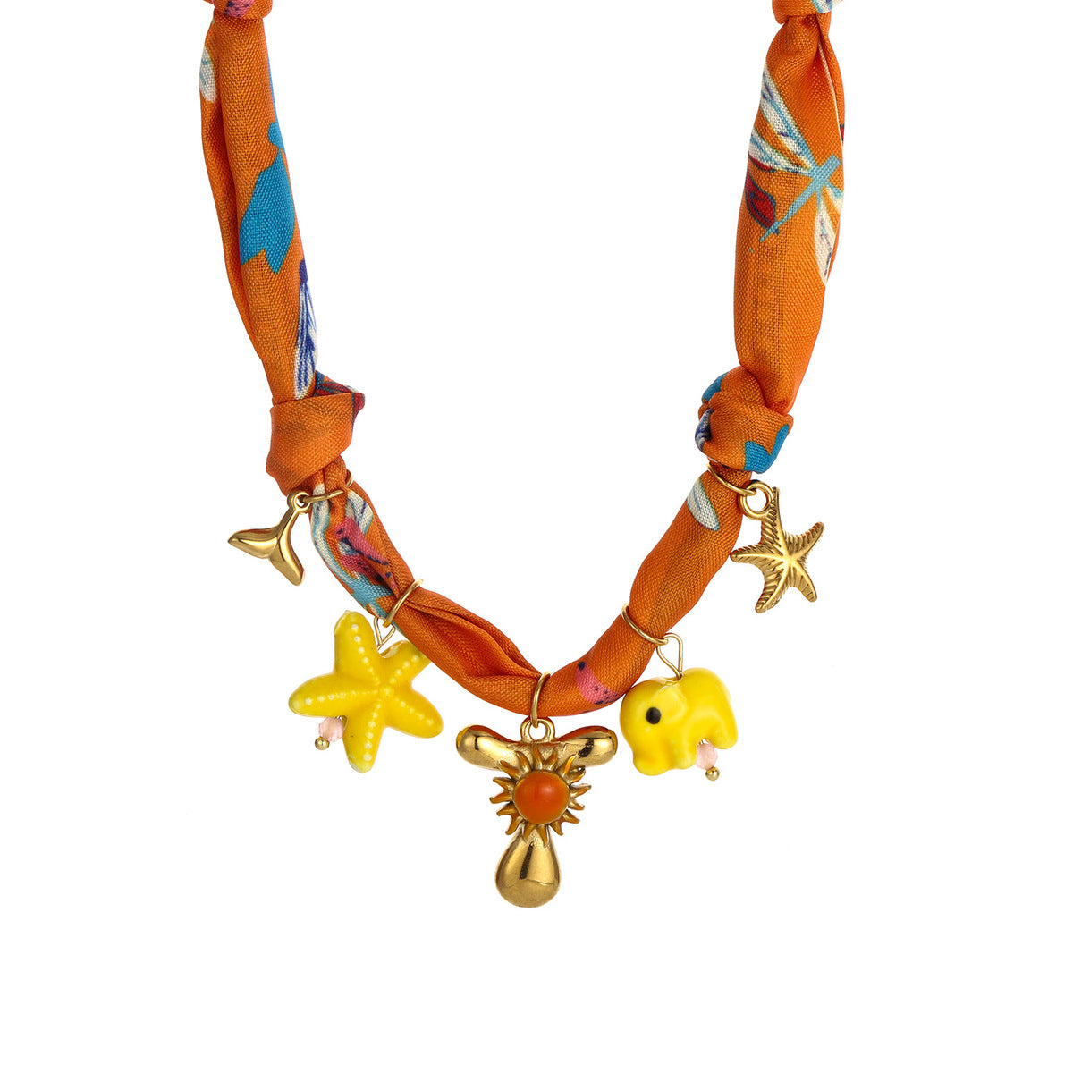 Collares de seda con colgante de letras inglesas y aceite de gota hechos a mano para mujer