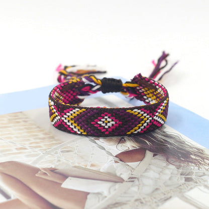 Bohemian Vintage Hand Woven Embroidery Bracelet
