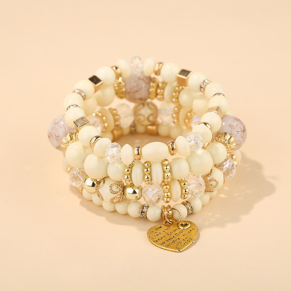 Bohemian Style Multi-Layer Wooden Beaded Bracelet