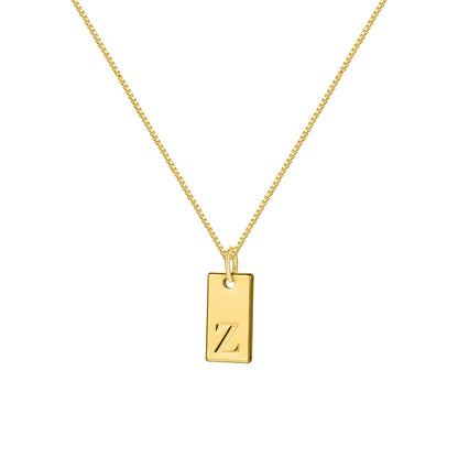 Collar con colgante de letra inglesa sencilla a la moda para mujer