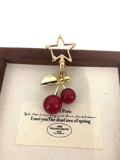Personalized Creative Cherry Heart-Shaped Key Chain