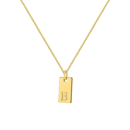 Collar con colgante de letra inglesa sencilla a la moda para mujer