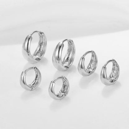 Women Geometric Copper Circle Earrings Jewelry Set
