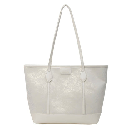 Women Fashionable Solid Color PU Tote Bag