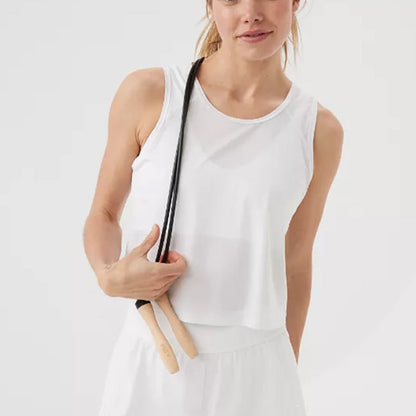 Ensemble haut sans manches décontracté de couleur unie pour femme
