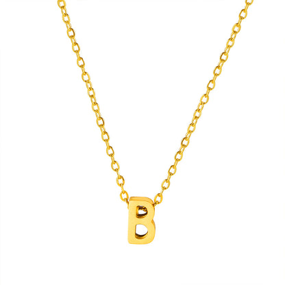 Collar con colgante de alfabeto simple a la moda para mujer