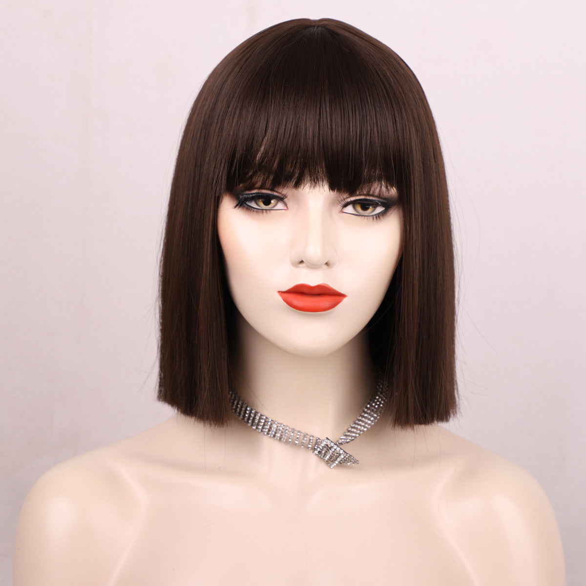Women Fashion Short Straight Bobo Head Wig