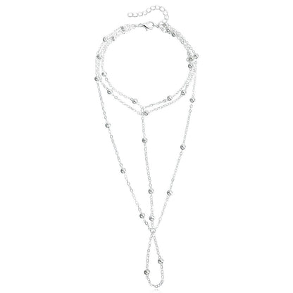 Exotic Retro Fashion Multi-Layer Tassel Metal Chain Anklet