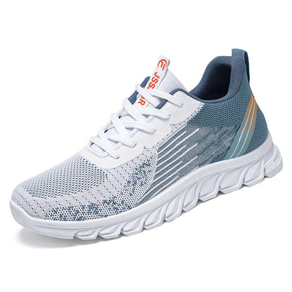 Men Fashion Casual Color Block Mesh Breathable Sneakers