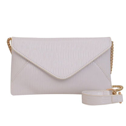 Sac enveloppe en PU de couleur unie pour femme, style décontracté et tendance
