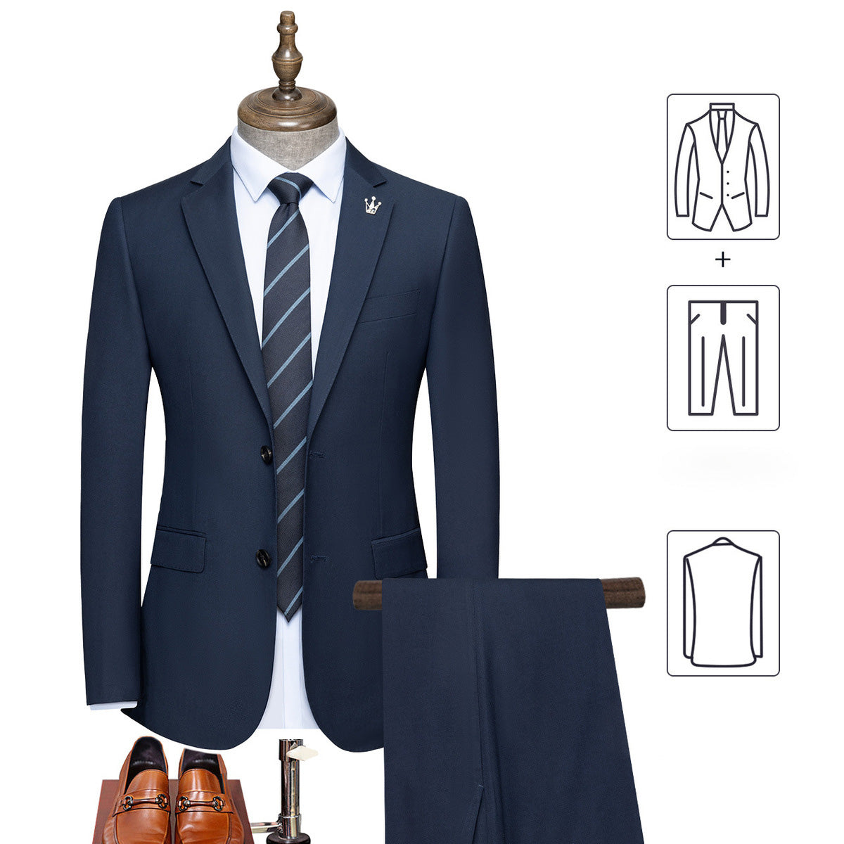 Conjunto de blazer y pantalón profesional informal para hombre