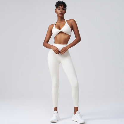 Women Fashion Yoga Solid Color Sports Set