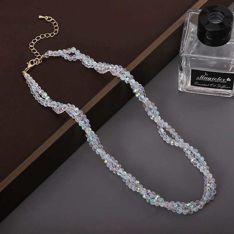 Collar de cuentas de cristal de moda para mujer