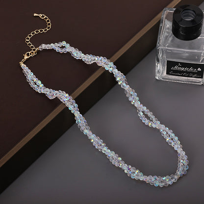 Collar de cuentas de cristal de moda para mujer