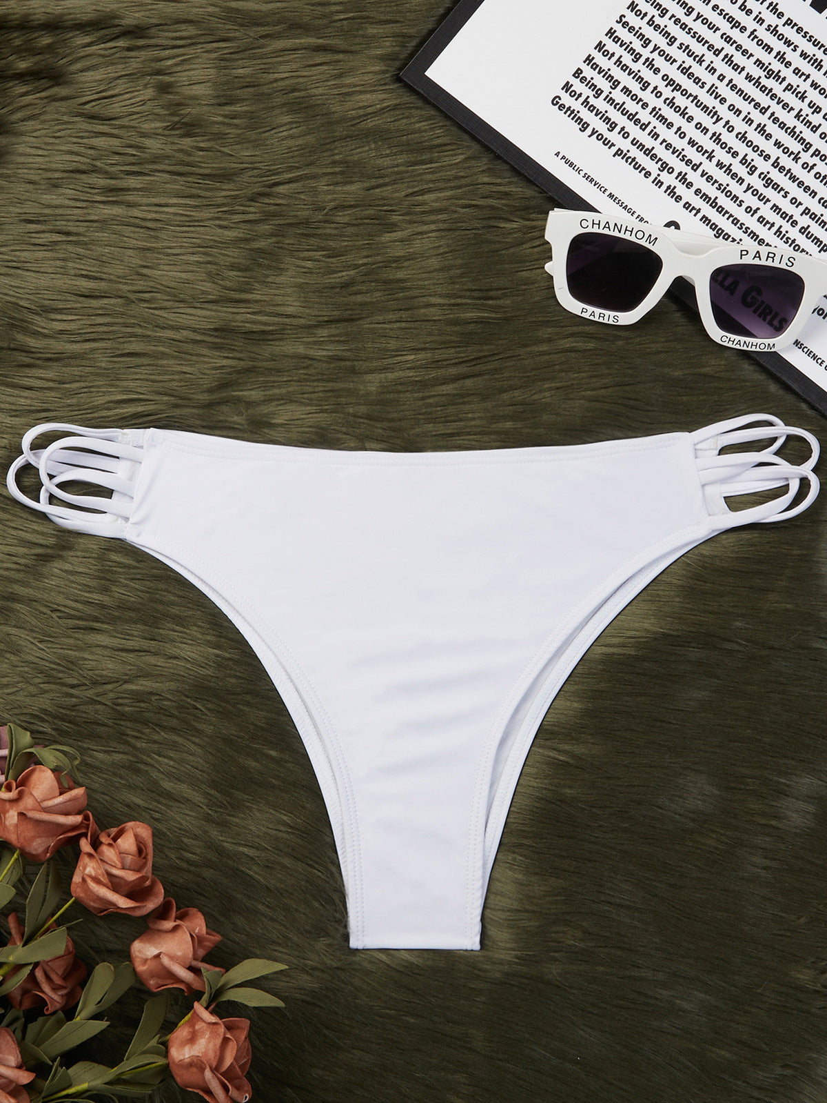 Bañador de bikini sexy de color sólido para mujer