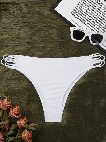 Bañador de bikini sexy de color sólido para mujer