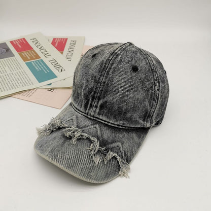 Gorra vaquera lavada, desgastada y retro sencilla