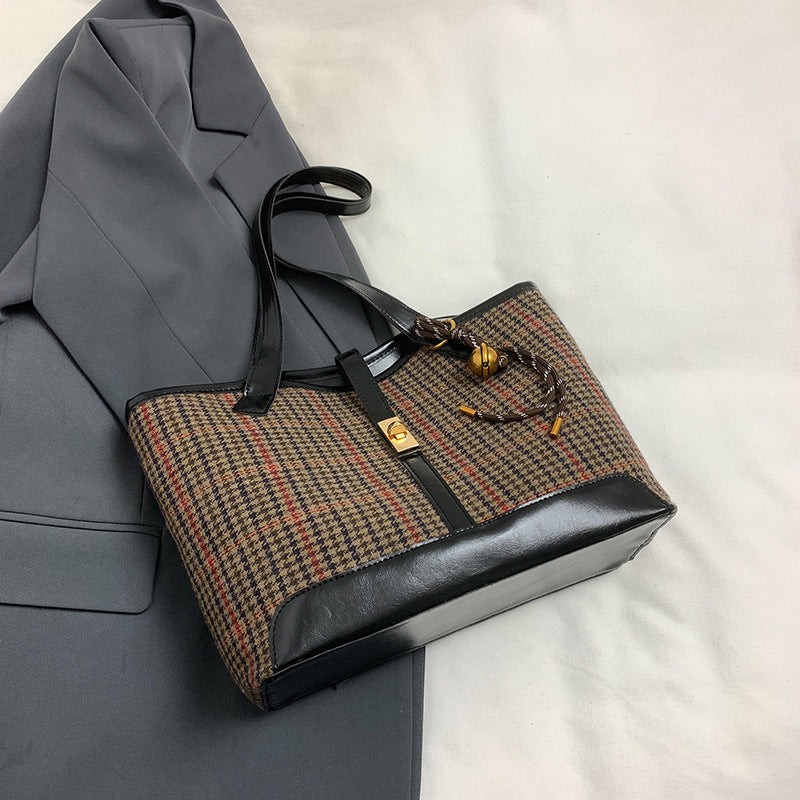 Bolso de mano informal de gran capacidad con diseño a la moda para mujer
