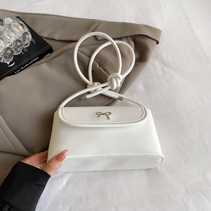 Bolso bandolera informal con lazo de color liso a la moda para mujer