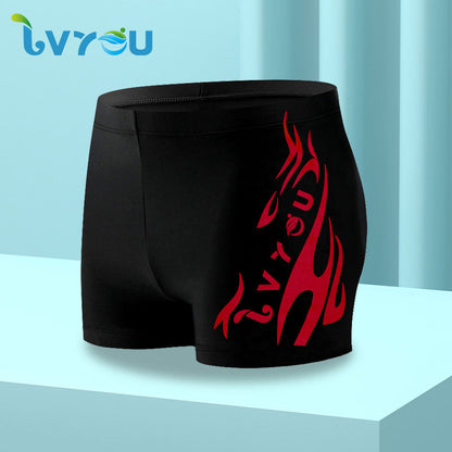 Maillots de bain de course à imprimé lettre pour hommes, couleurs assorties