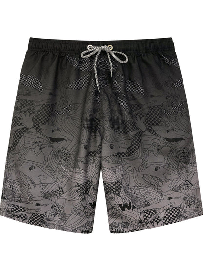 Bañador informal de secado rápido con estampado para hombre