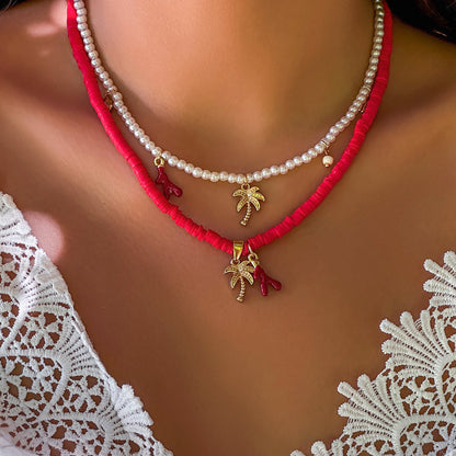 Collar multicapa sencillo con girasoles bohemios para mujer
