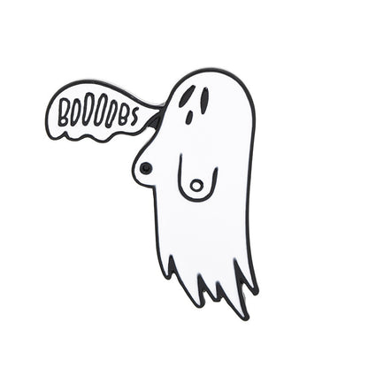 Broches unisexes Halloween avec motif fantôme de dessin animé