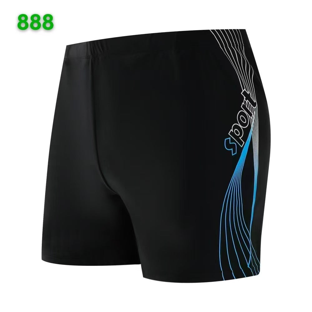 Traje de baño a juego con estampado de letras para hombre