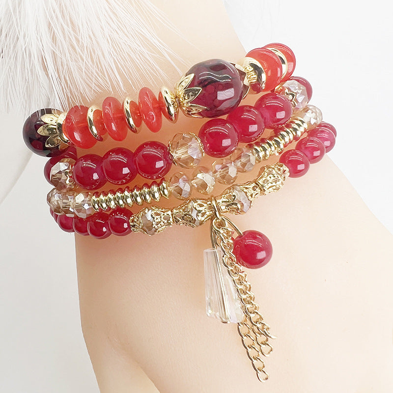 Boho Women Fashion Creative Crystal Beaded Bracelet