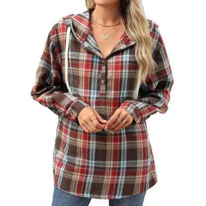 Women Casual Autumn And Winter Loose Long Sleeve Hooded Coat