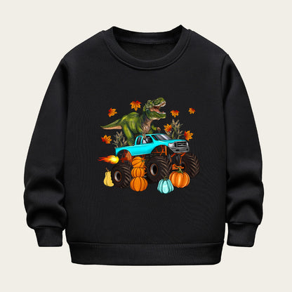 Kids Toddler Unisex Fleece Halloween Print Sweatshirts