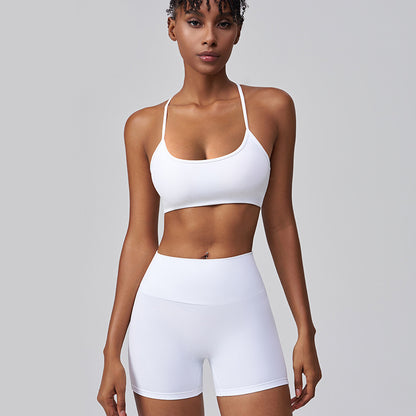 Solid Color Women's Yoga Two-Piece Sports Set