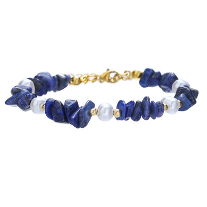 Pulsera vintage de perlas de cristal para mujer