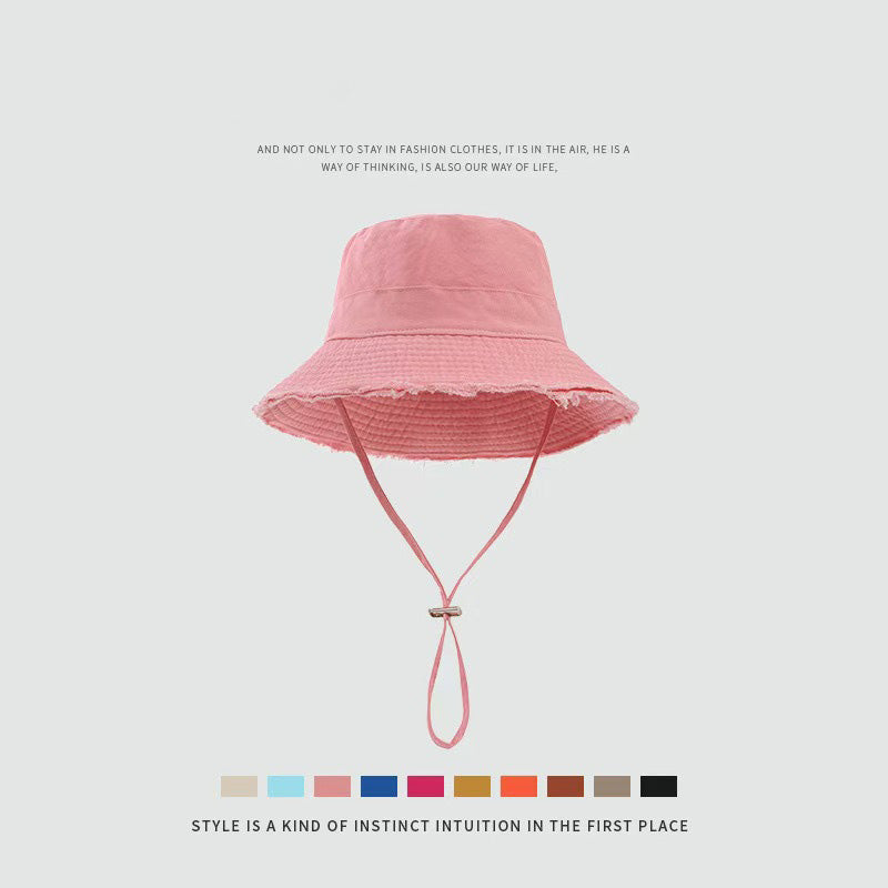 Sombrero de pescador plegable de color sólido informal para mujer