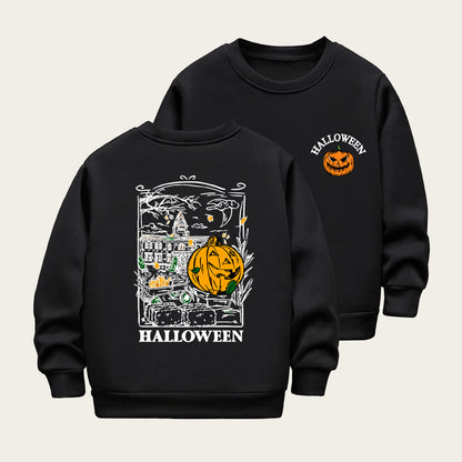 Kids Toddler Boys Girls Cartoon Print Fleece Sweatshirts
