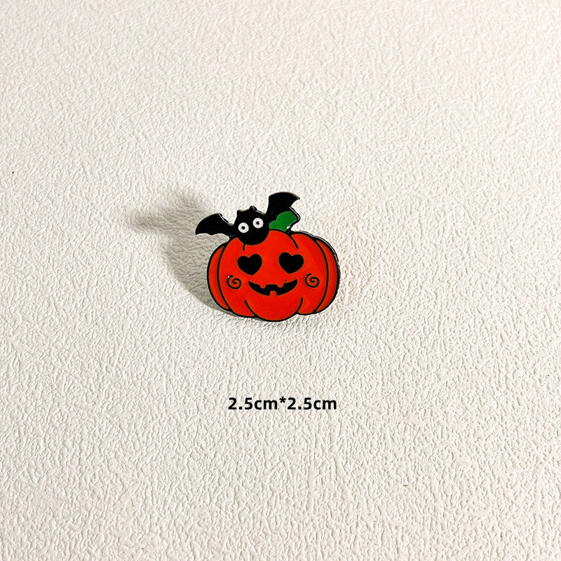 Broches en métal unisexes à l'effigie de personnages de dessins animés d'Halloween