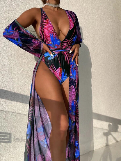 Women Sexy Print Swimwear Suit