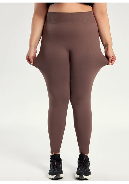 Plus Size Women's Yoga Solid Color Sports Leggings