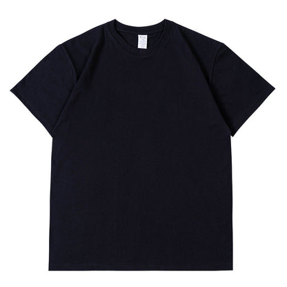 Camiseta informal de manga corta con cuello redondo y color liso para hombre y mujer