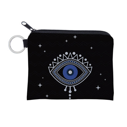 Women Fashion Evil Eye Print Mini Wallet