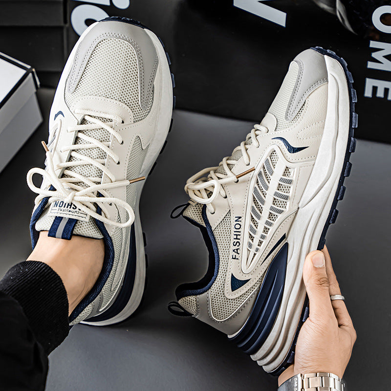 Men Casual Mesh Breathable Thick-Soled Sneakers