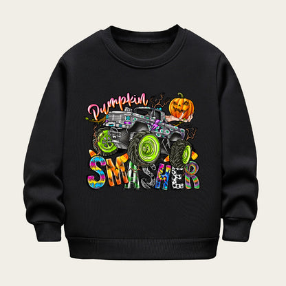Kids Toddler Boys Girls Cartoon Fleece Long Sleeve Sweatshirt