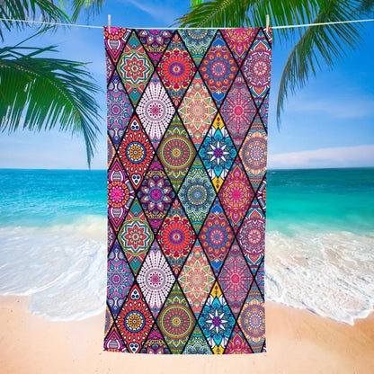Toalla de playa con estampado gráfico de mal de ojo